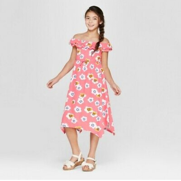 Cat & Jack Dresses & Skirts - Cat and Jack Target coral floral girls dress
